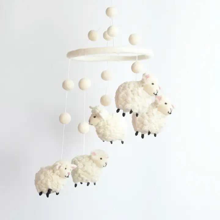 Felt Sheep Mobile