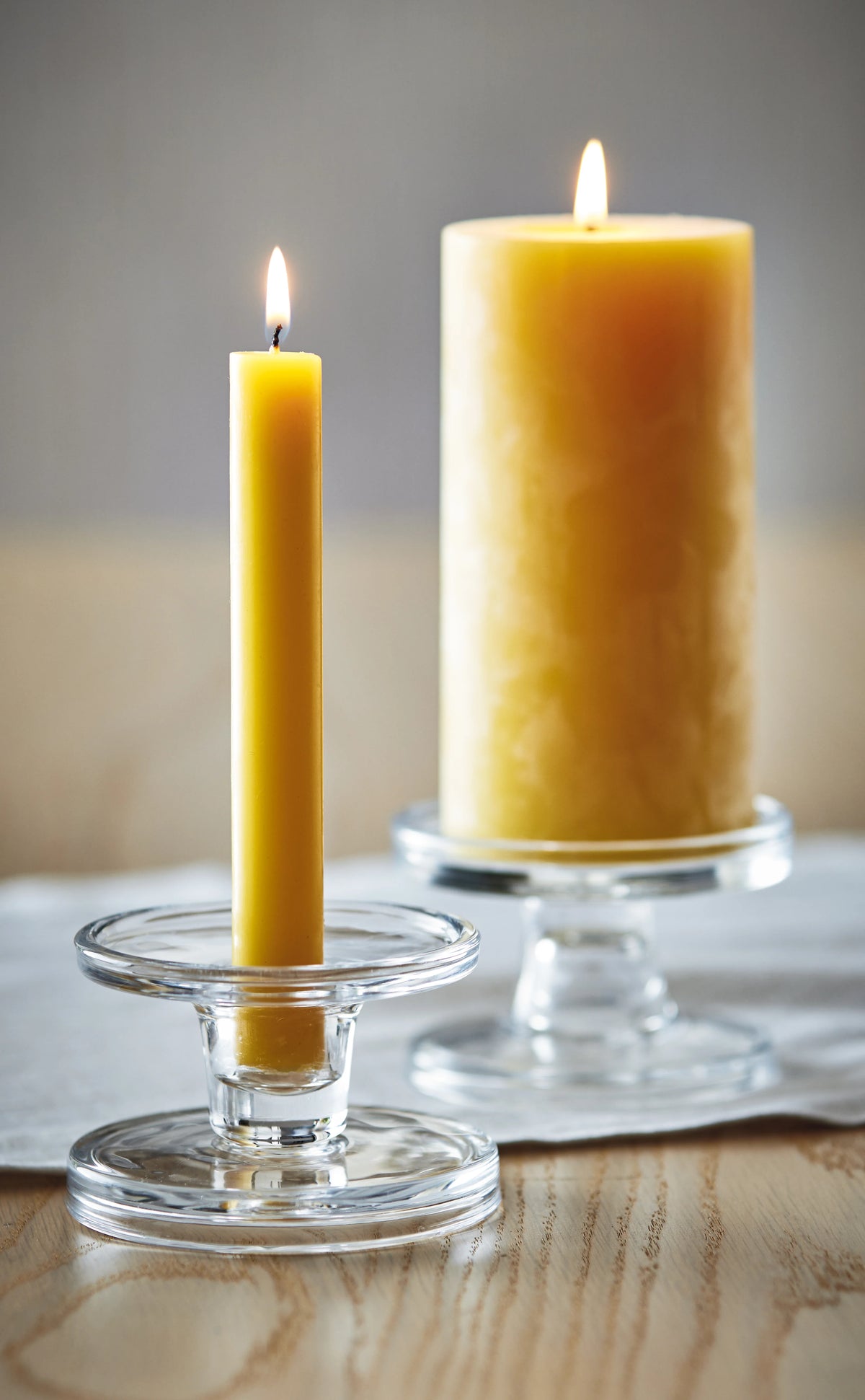 Bobbin Reversible Glass Candle Holder