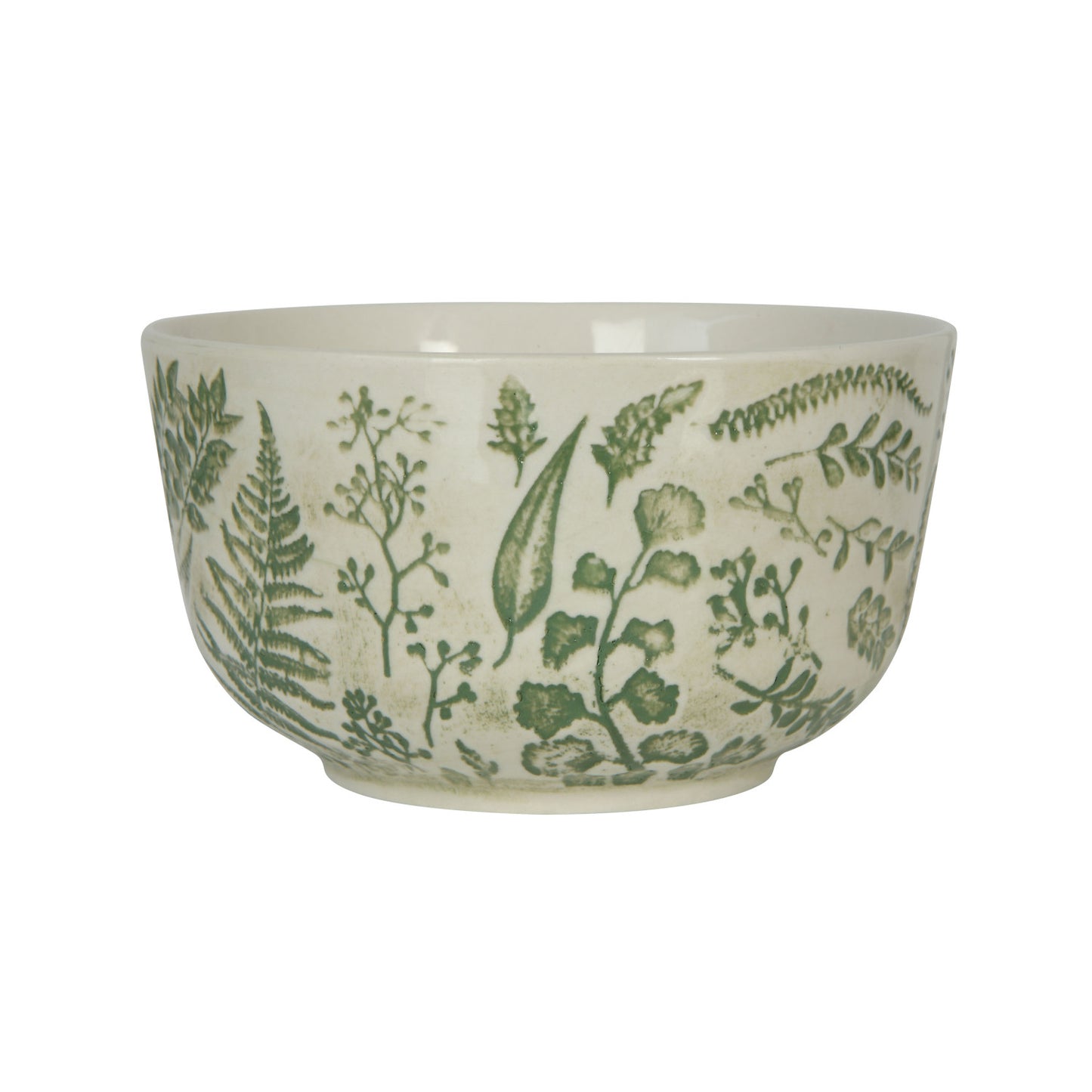 Hand-Stamped Bowl w/Ferns