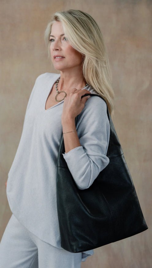 Gia Leather Hobo Bag