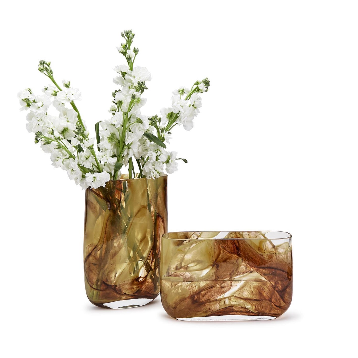 Hand-Blown Organic Swirl Vase