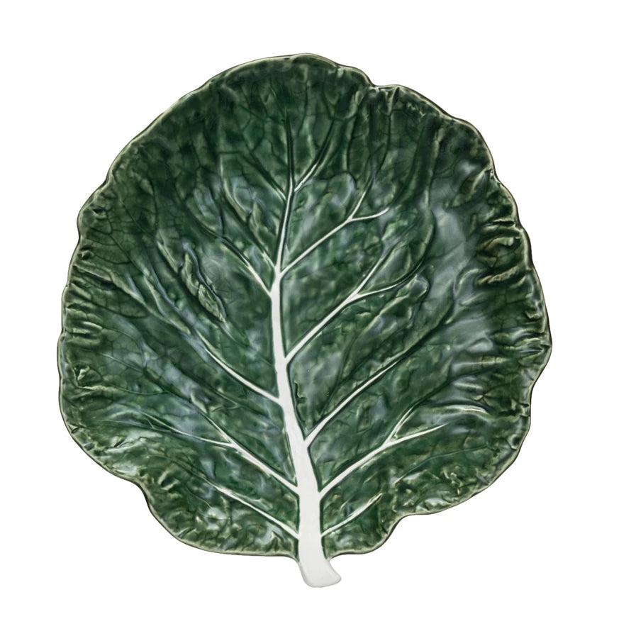 Hand-Painted Cabbage Shaped Plate