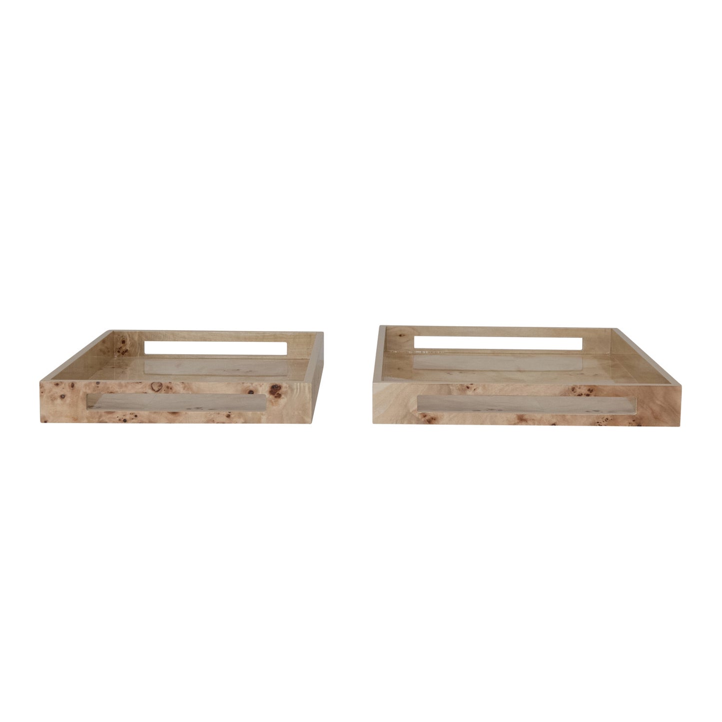 MDF & Burl Wood Veneer Trays