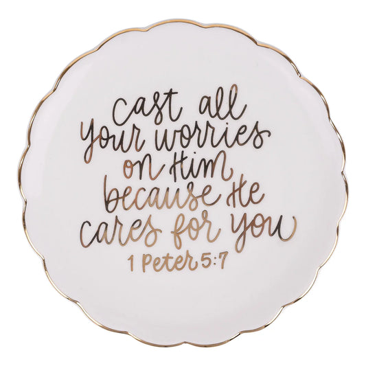 He Cares For You Trinket Tray