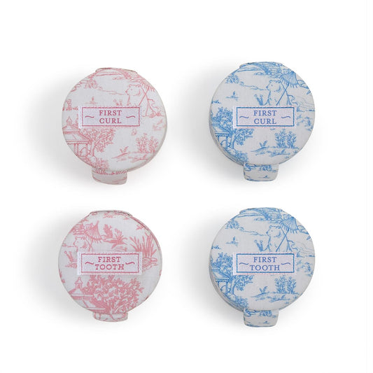 Animal Toile First Tooth / First Curl Keepsake Box Set
