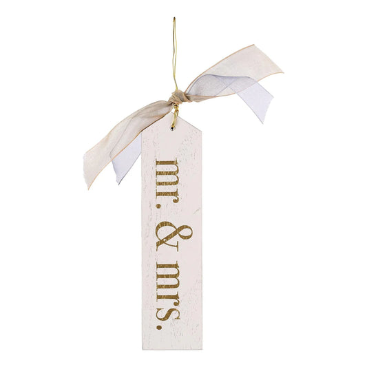 Mr & Mrs. Wood Ornament