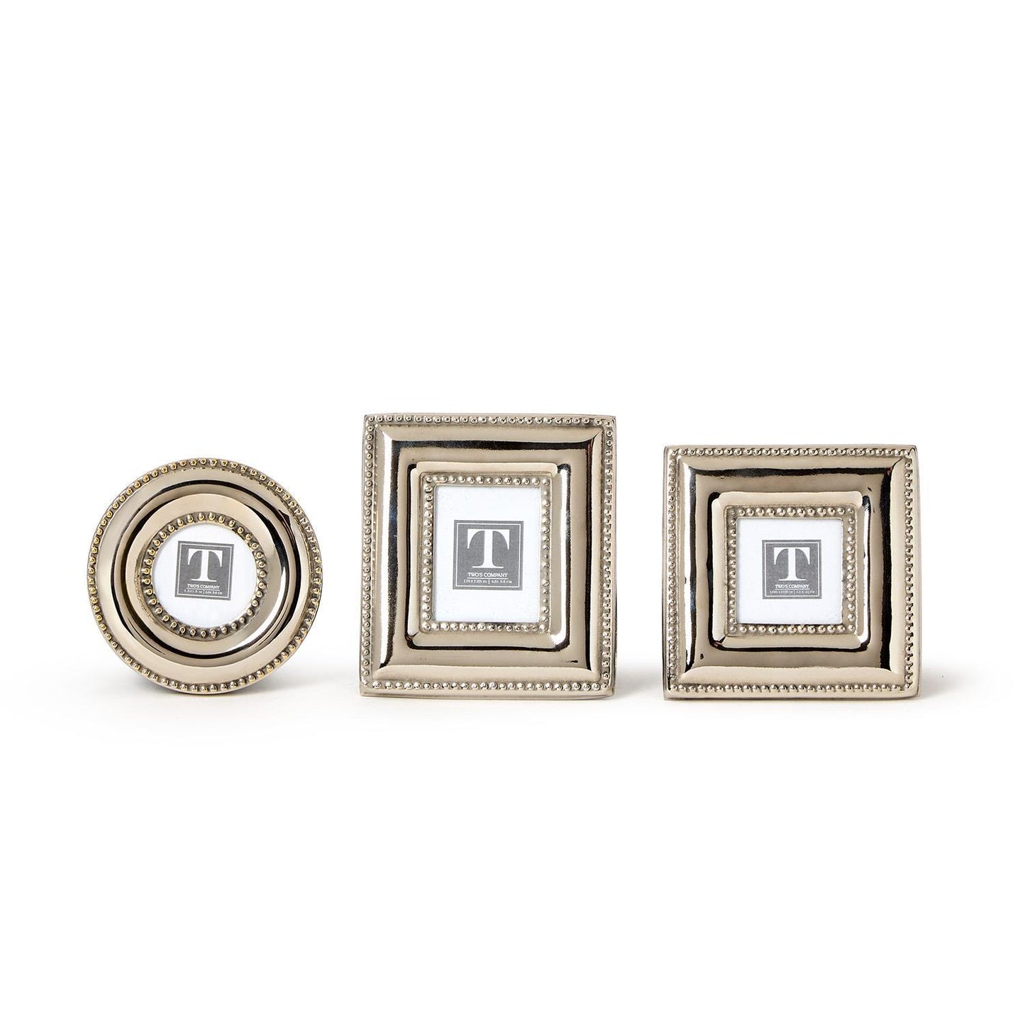 Silver Bead Mini Photo Frame