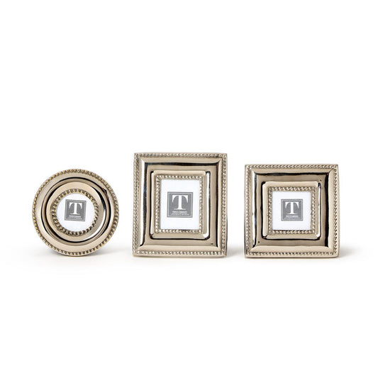 Silver Bead Mini Photo Frame