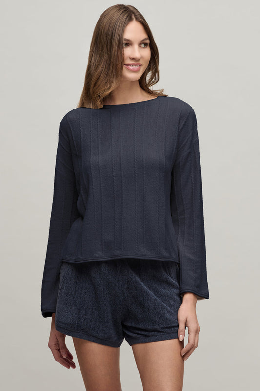 CCUL Rope Stripe Boatneck Pullover