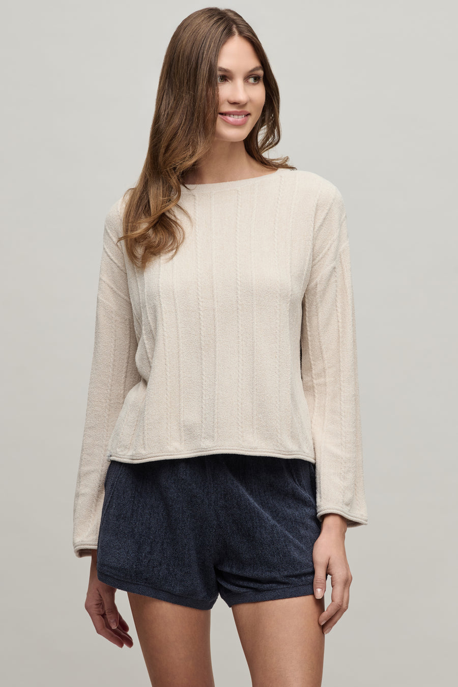 CCUL Rope Stripe Boatneck Pullover