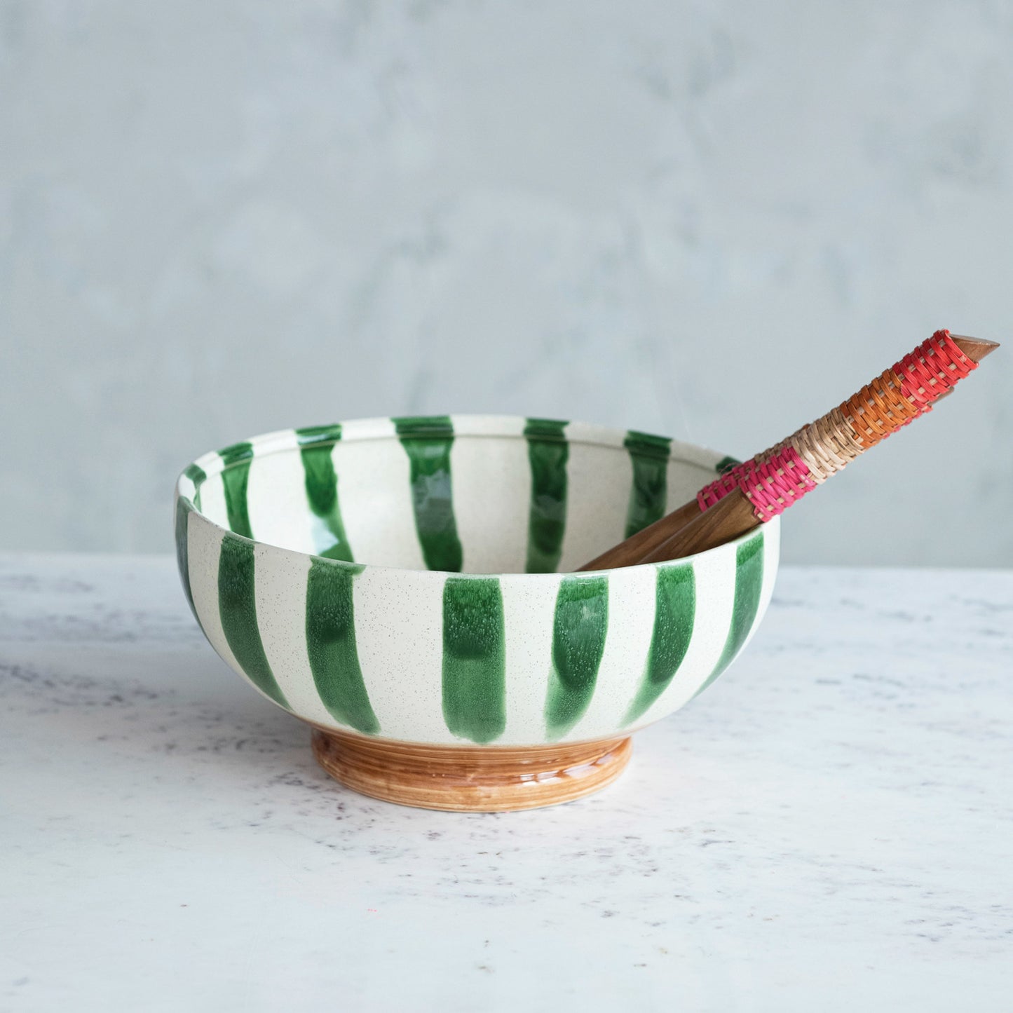 Stripe Stoneware Bowl