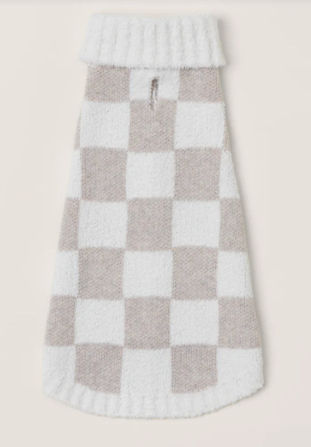 Cozychic Checkered Pet Sweater