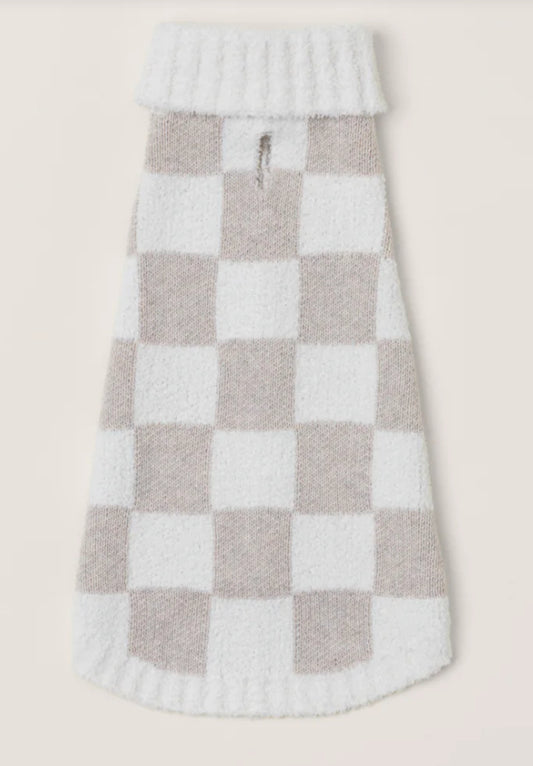 Cozychic Checkered Pet Sweater