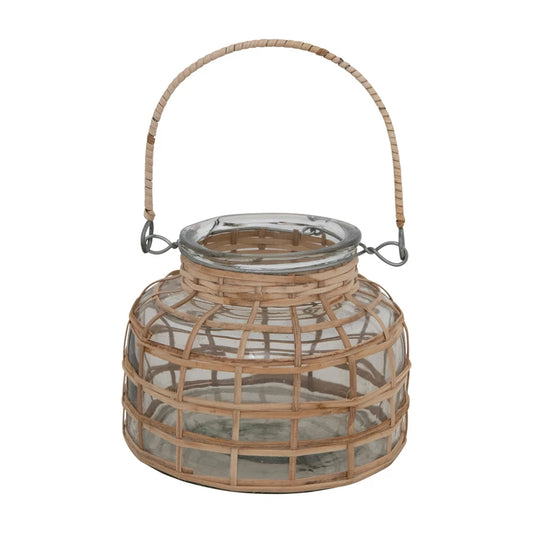 Rattan Wrapped Vase/Tealight Holder
