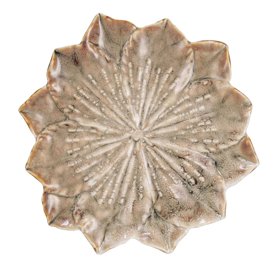 Stoneware Flower Plate