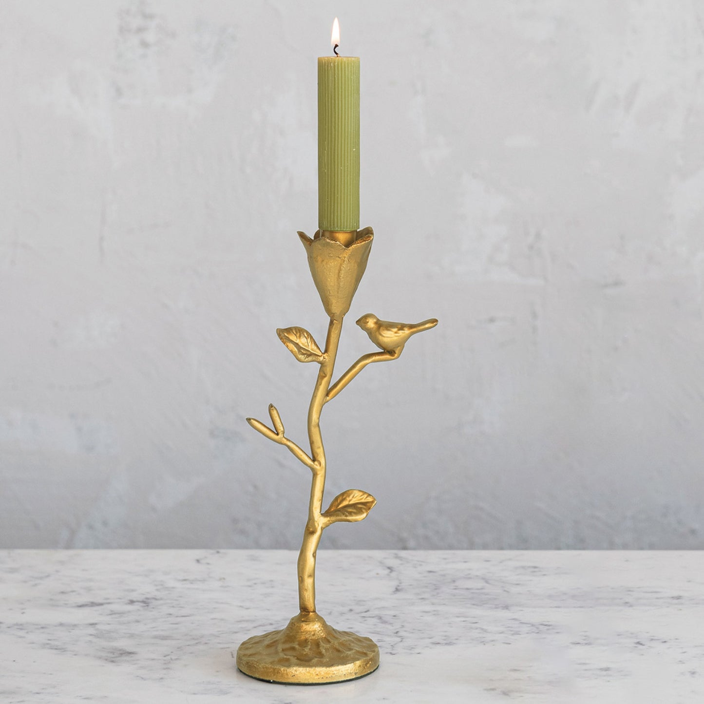 Iron Flower Taper Holder