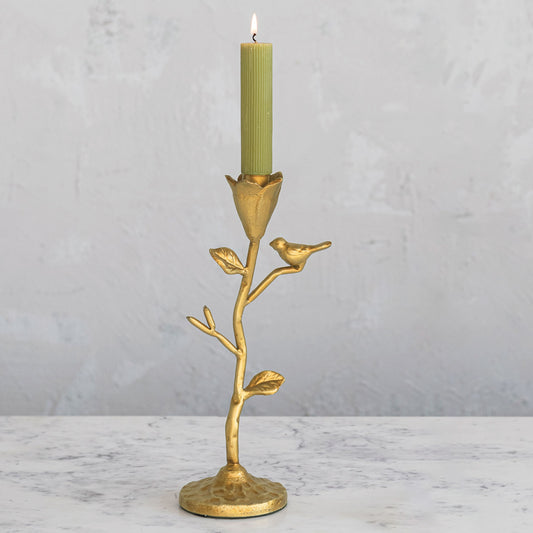 Iron Flower Taper Holder