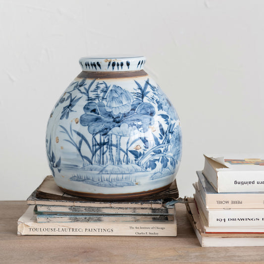 11” Stoneware Ginger Jar