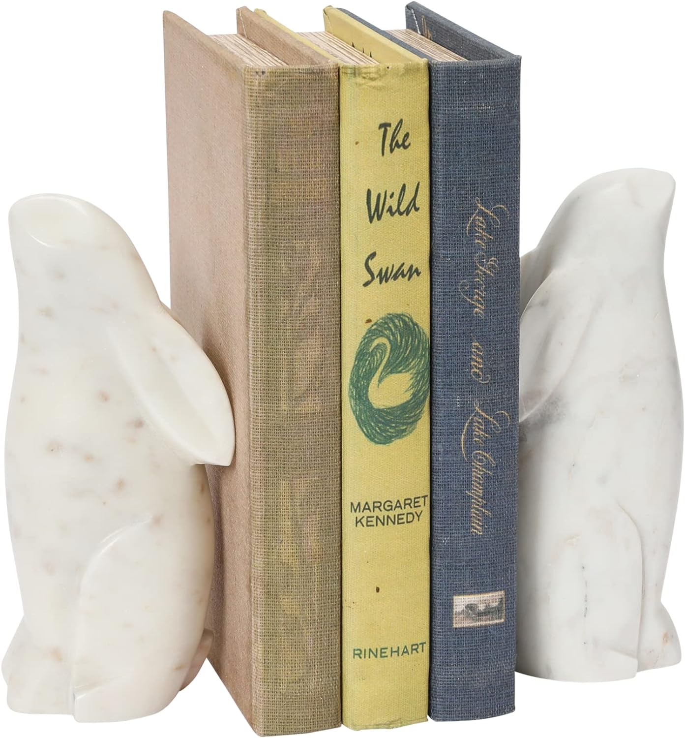 Marble Rabbit Bookends