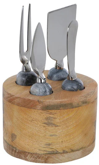 Steel/Marble 4pc. Knife Set