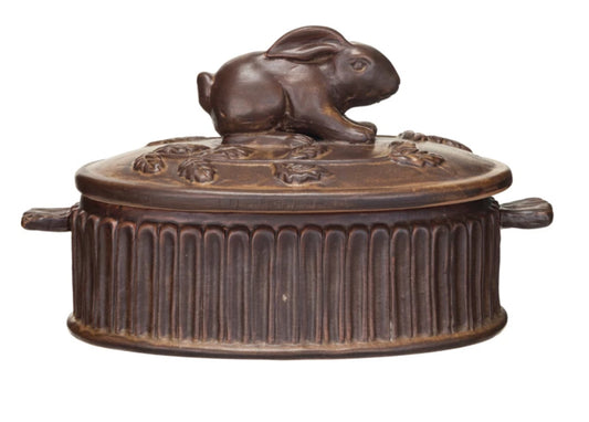 Stoneware Baker w/ Rabbit