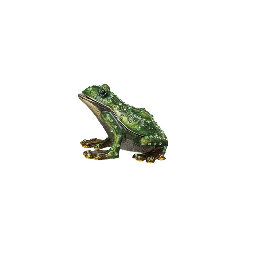 Metal Frog Trinket Box
