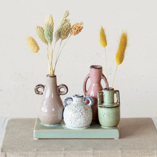 Mounted Vases on Base