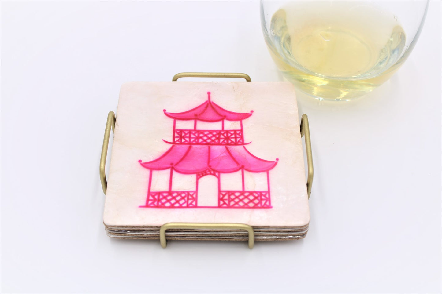 S/4 Capiz Pagoda Coasters