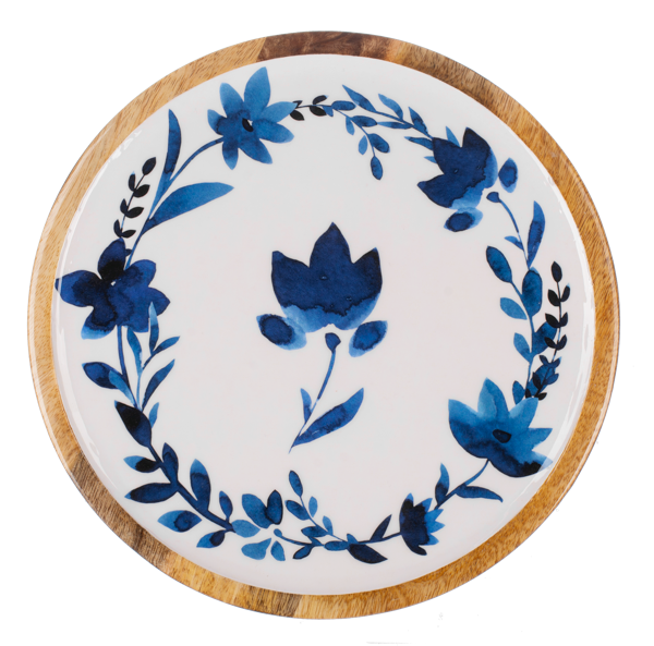 Blue & White Floral Cake Stand