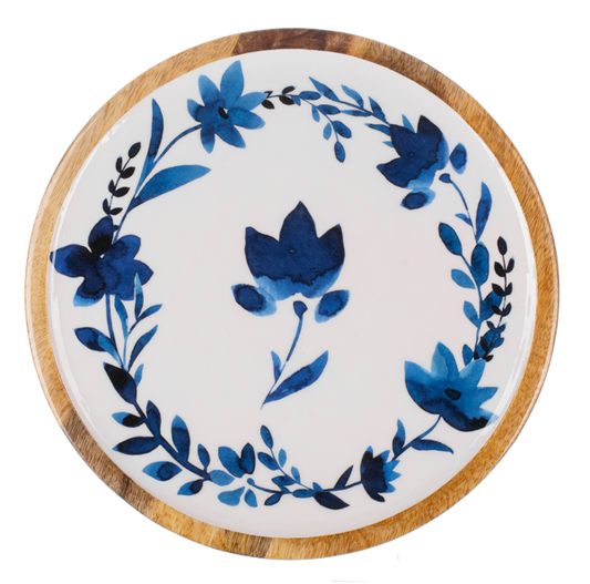 Blue & White Floral Cake Stand