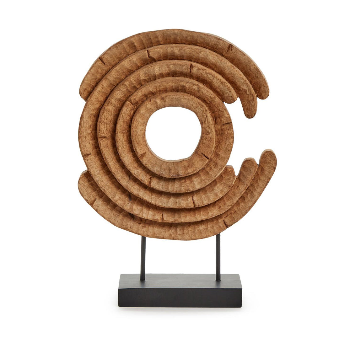 Hand Carved Wood Sculpture on Stand