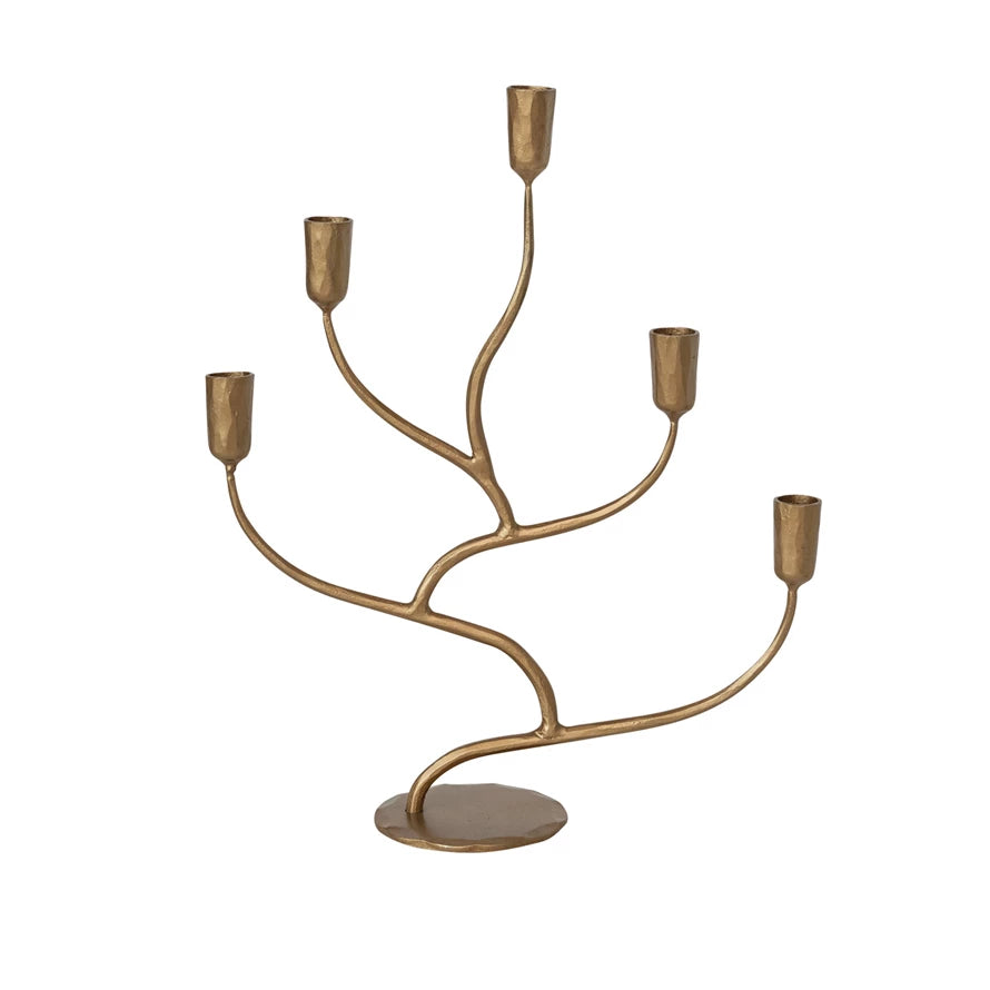 Hand-Forged Iron Candelabra