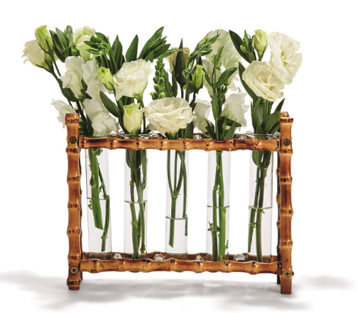 Natural Bamboo Vase 5 Glass Holder