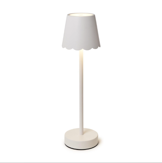 LED Table Lamp w/ Scalloped Shade