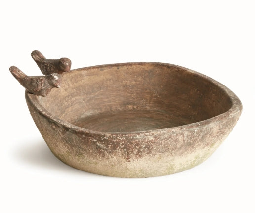 Weathered Garden Square Bird Tray