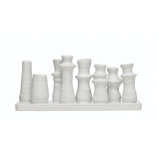 Stoneware Multi Vase w/ 8 Sections