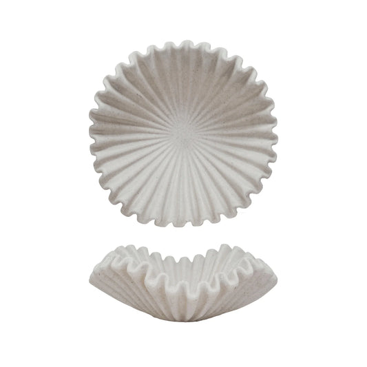Decorative Resin Ruffled Bowl