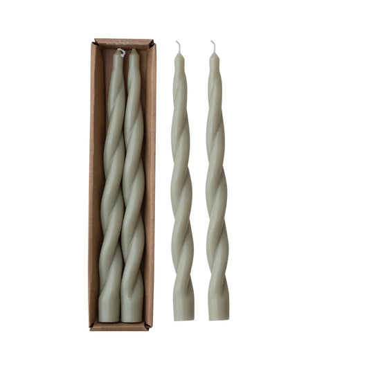 Unscented Twisted Taper Candles S/2