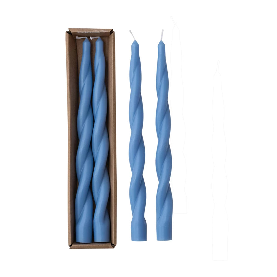 Unscented Twisted Taper Candles S/2