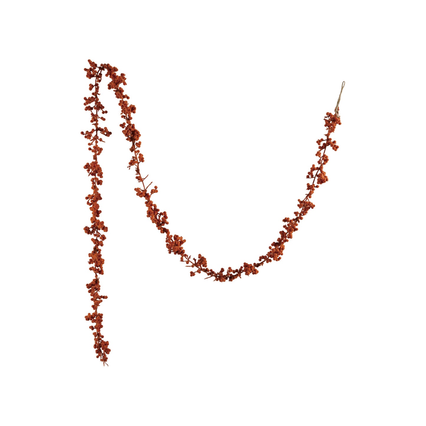 Flocked Foam Garland, Orange