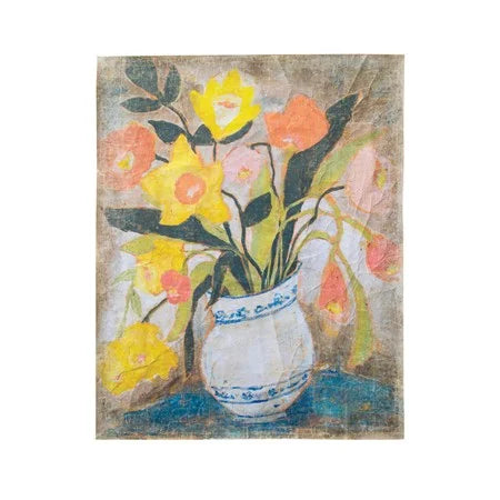 Decorative Paper w/ Flowers in Vase