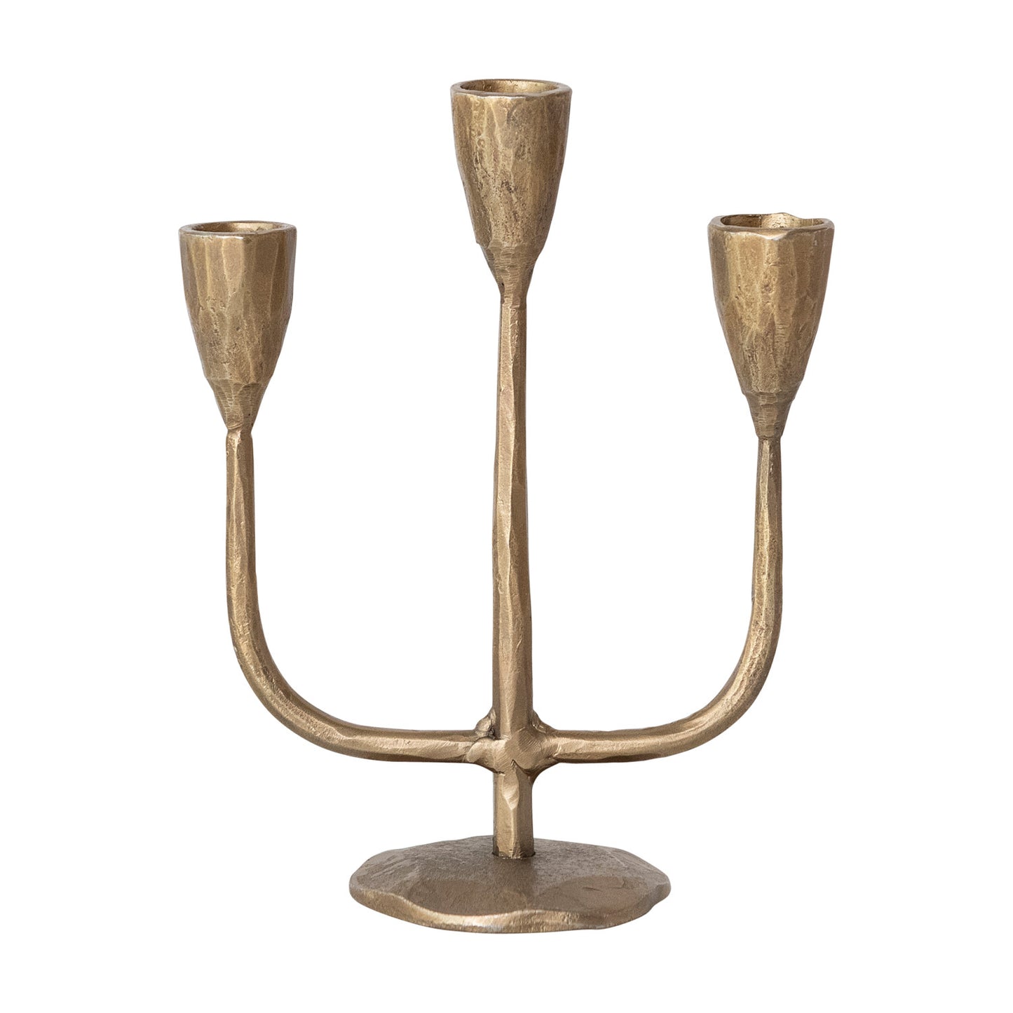 Hand-Forged Iron Candelabra (Holds (3) 1/2" Tapers)
