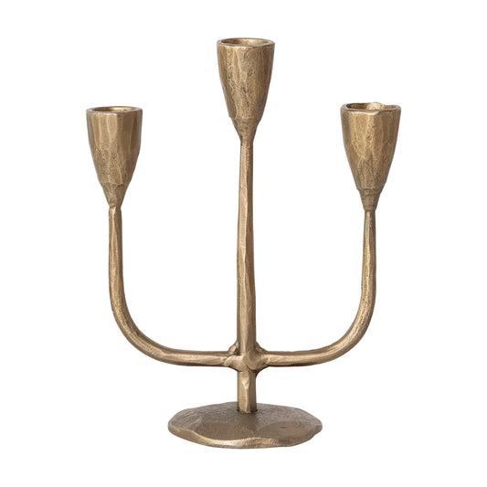Hand-Forged Iron Candelabra (Holds (3) 1/2" Tapers)
