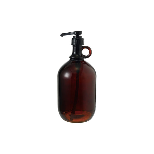 Glass Soap Dispense w/ Pump, Brown & Black