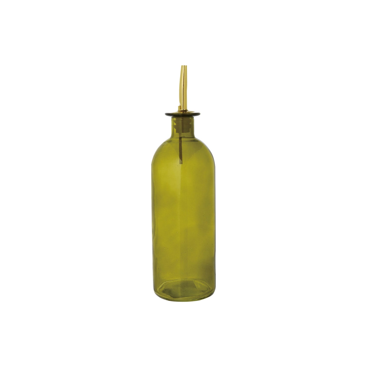Glass Oil Cruet w/ Gold Stopper