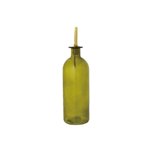 Glass Oil Cruet w/ Gold Stopper
