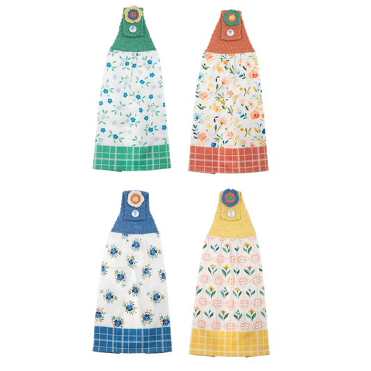 Crochet Flower Tea Towels